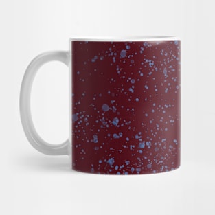 Maroon Blue Grunge Texture Mug